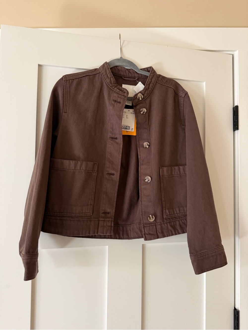 H&M Brown Button-Front Jean Jacket